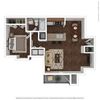 1 bedroom 1 bath floor plan b 1 bedroom 1 bath floor plan b at Canopy Glen, Georgia
